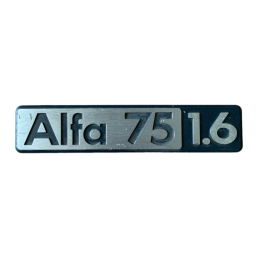 Scritta Alfa 75 1.6 (Originale)