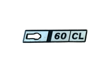 Scritta Stemma Logo Parafango Anteriore Fiat "60 CL" (Usata Originale)
