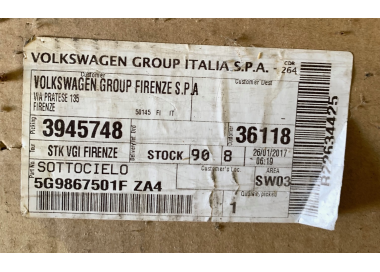 Sotto Cielo Interno Volkswagen Golf (Originale Nuovo)